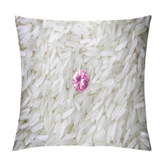 Personality  Round Cut Pink Diamonds. Pillow Covers