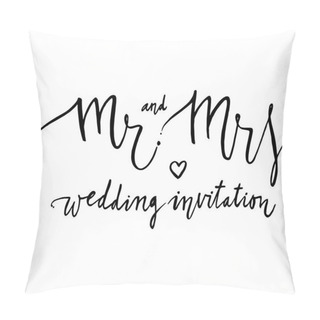 Personality  Mr And Mrs. Black  White Lettering. Decorative Letter. Pillow Covers