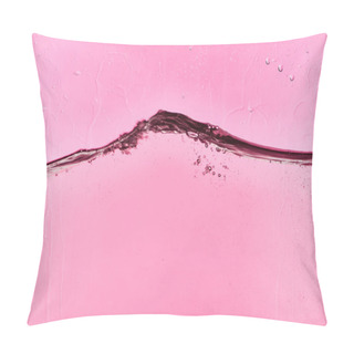 Personality  Wavy Clear Water On Pink Background With Drops Pillow Covers