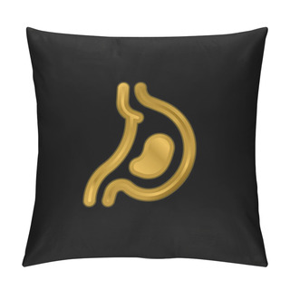 Personality  Acid Gold Plated Metalic Icon Or Logo Vector Pillow Covers