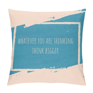 Personality  Creative Typographic Poster Hand Drawing In The Form Of Quotes And Phrases To Raise Morale And Good Mood Are Written In White Ink Brush In Blue Texture. Vector Illustration Pillow Covers