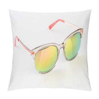 Personality  Sunglasses  White Background Pillow Covers
