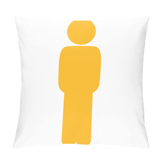 Personality  Young Man Standing Pose Icon Pillow Covers