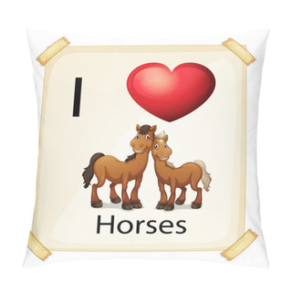Personality  I Love Horses Pillow Covers