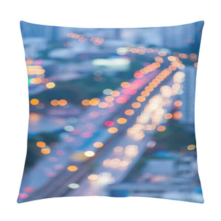Personality  Aerial View Of Blur Bokeh City Background Pillow Covers