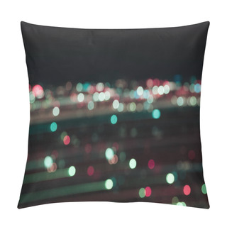 Personality  Defocused Multicolored Bokeh Lights At Night Pillow Covers