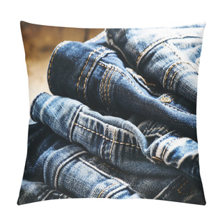 Personality  Classic Casual Blue Jeans Pillow Covers