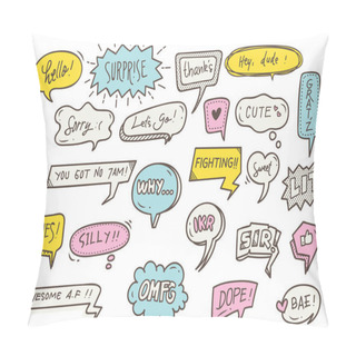 Personality  Speech Bubbles Seamless Background Pillow Covers