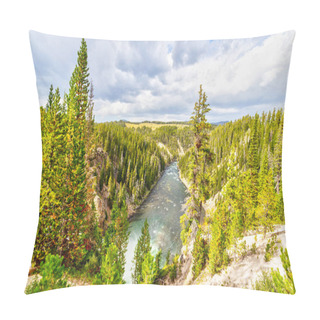 Personality  Yellowstone River In Yellowstone National Park, Wyoming, USA Pillow Covers
