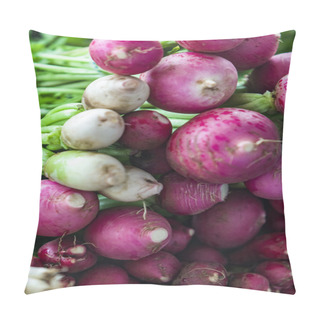 Personality  Red Radishes On The Market Pillow Covers