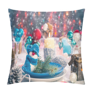 Personality  Christmas Xmas Eve Table Board Setting New Year Pillow Covers