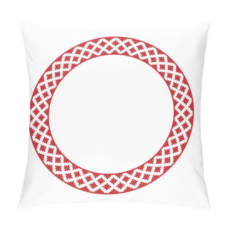 Personality  Traditional Slavic Round Embroidery Pillow Covers
