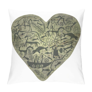 Personality  Shamanic Heart Pillow Covers