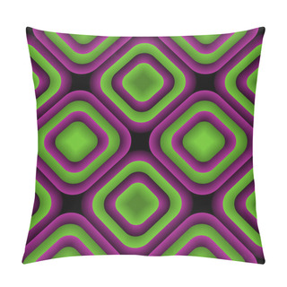 Personality  Bulge Rhombuses Optical Illusion Vector Seamless Pattern Pillow Covers