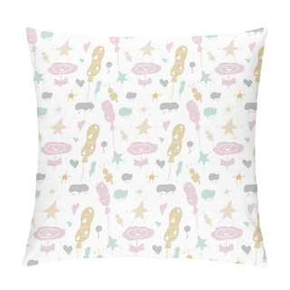 Personality Children's Pattern With Balloons, Stars And Hearts Pillow Covers