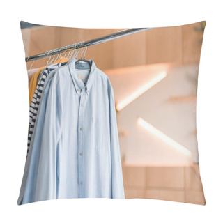 Personality  Stylish Clothes On Hangers Pillow Covers