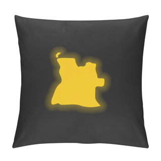 Personality  Angola Yellow Glowing Neon Icon Pillow Covers