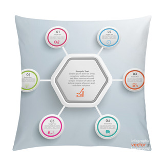 Personality  Hexagon Molecule Infographic Pillow Covers