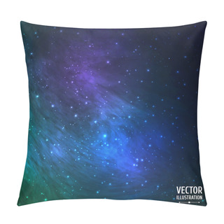 Personality  Colorful Green And Blue Cosmic Background Pillow Covers