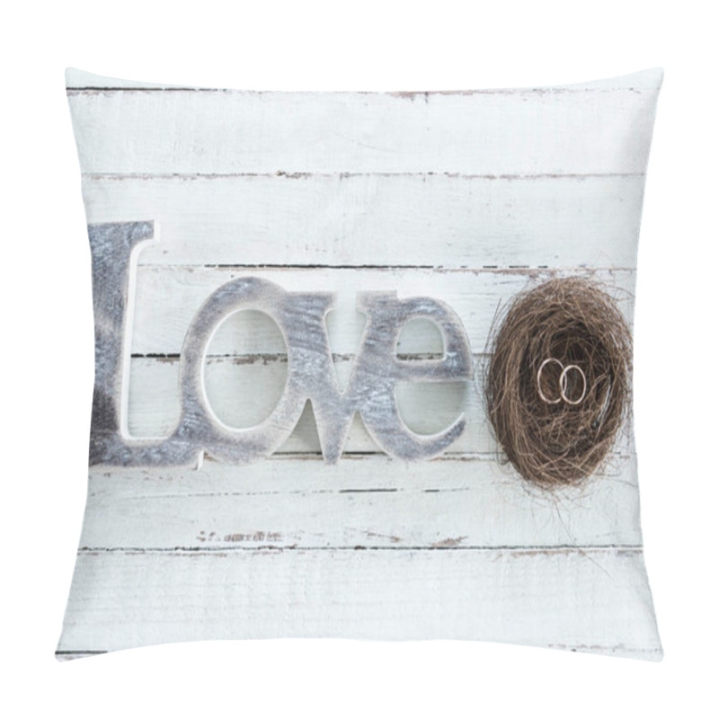 Personality  Wedding rings and love symbol  pillow covers