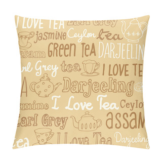 Personality  Tea Words Pillow Covers