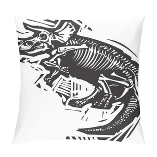 Personality  Triceratops Fossil Pillow Covers