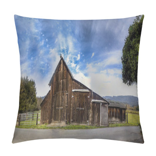 Personality  An Old Barn, Panoramic Color Image Pillow Covers