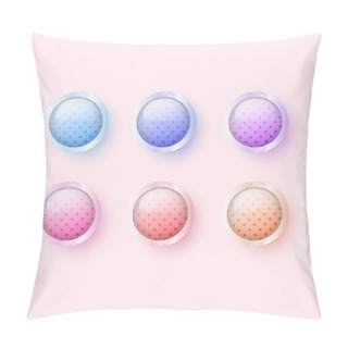 Personality  Vector Glossy Buttons. Vector Illustration. Pillow Covers
