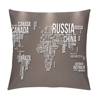 Personality  World Map Pillow Covers