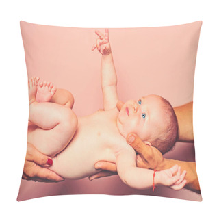 Personality  This Is Our Baby. Family. Child Care. Childrens Day. Portrait Of Happy Little Child. Small Girl With Cute Face. Parenting. Childhood And Happiness. Sweet Little Baby. New Life And Baby Birth Pillow Covers