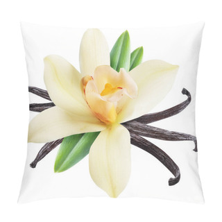 Personality  Dried Vanilla Sticks And Orchid Vanilla Flower. File Contains Cl Pillow Covers