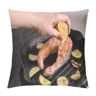Personality  Cooking Salmon Steak  Pillow Covers