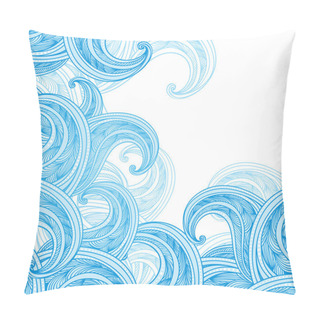 Personality  Abstract Vector Frame From Waves, Clouds, Swirls Pillow Covers