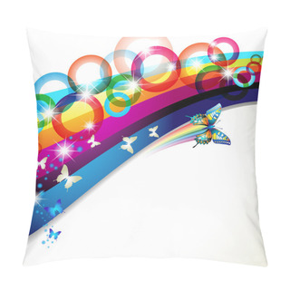 Personality  Colorful Background With Stars Pillow Covers
