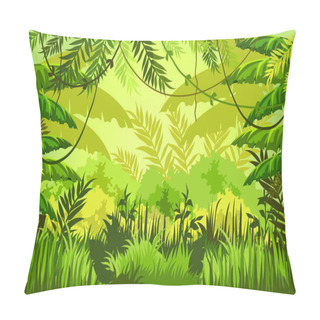 Personality  Tropic Jungle Background Pillow Covers