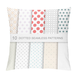 Personality  10 Dotted Seamless Vector Patterns Pillow Covers