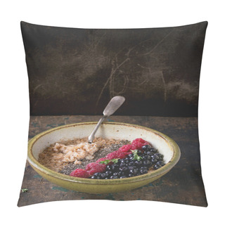 Personality  Oatmeal With Berries And Chia Seeds Pillow Covers