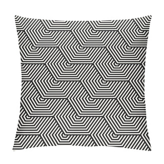 Personality  Monochrome Hexagonal Vector Pattern Pillow Covers