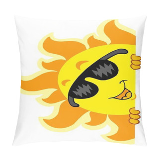 Personality  Lurking Sun With Sunglasses Pillow Covers