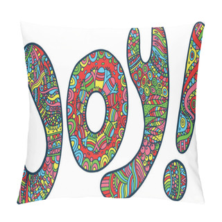 Personality  Coloring Page With Joy Word Pillow Covers