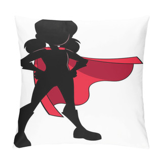 Personality  Super Girl Silhouette Pillow Covers