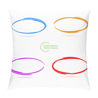 Personality  Four Ovals For Your Business. Blue, Orange, Purple, Red. SET. Templates Business Education And Knowledge. (book,read,look,uni Versity) For Textbook Pillow Covers