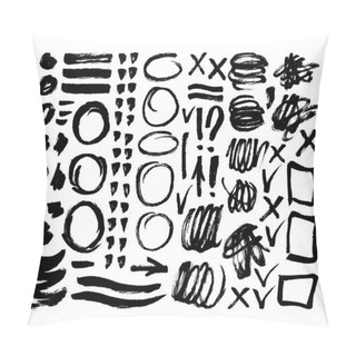 Personality  Ink And Paint Textures Set. Pillow Covers