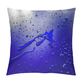 Personality  Water Droplets On Waterproof Surface Of The Car Vinyl Film Are Blue Purple. Texture Pillow Covers