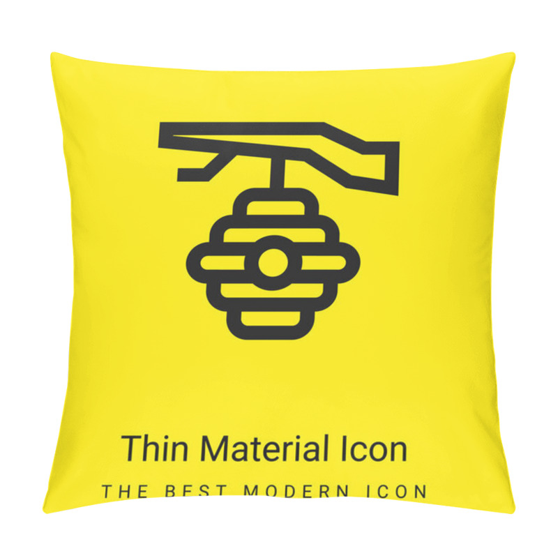 Personality  Beehive Minimal Bright Yellow Material Icon Pillow Covers