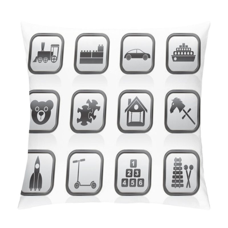 Personality  Different Kinds of Toys Icons pillow covers
