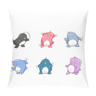 Personality  Cute Cartoon Penguins Characters Pillow Covers