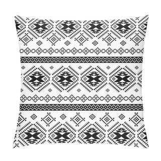 Personality  Seamless Ethnic Pattern Background With Geometric Aztec, Maya, Peru, Mexican, Tribal, American, Indian Elements.Seamless Textile Pattern Pillow Covers