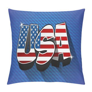 Personality  Usa Flag Text Pillow Covers