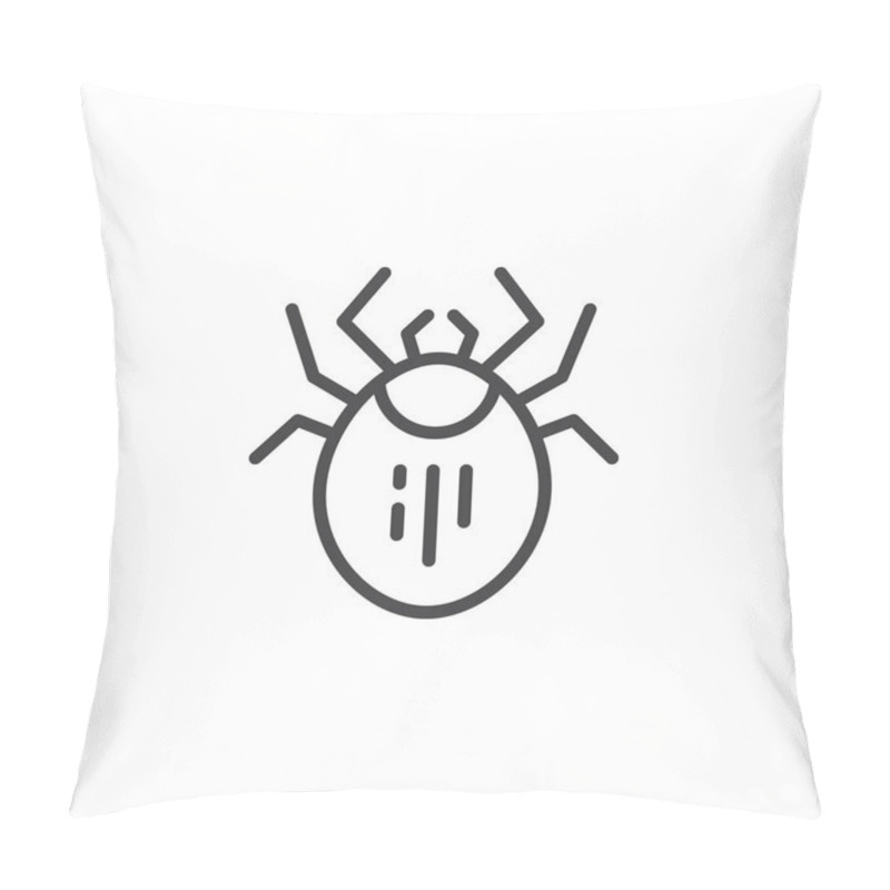 Personality  Mite pest line icon pillow covers